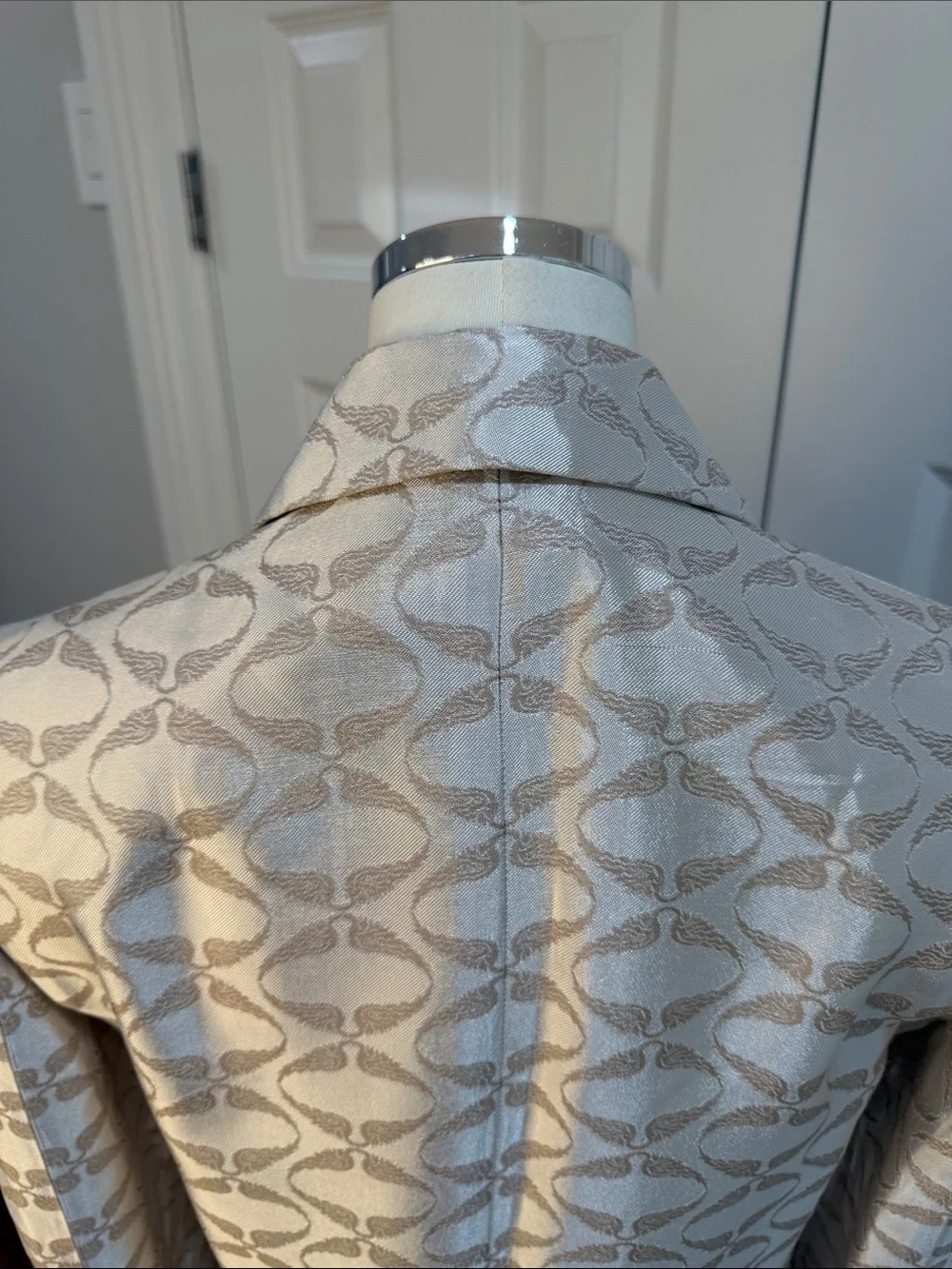 Zadig & Voltaire Vicka Jacquard Wings Blazer Cream Gold Flop Packets US 8-10 - Picture 10 of 16